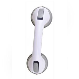 Helping Handle Shower Grip Suction Cup Strong Hold OS White Gray NWT